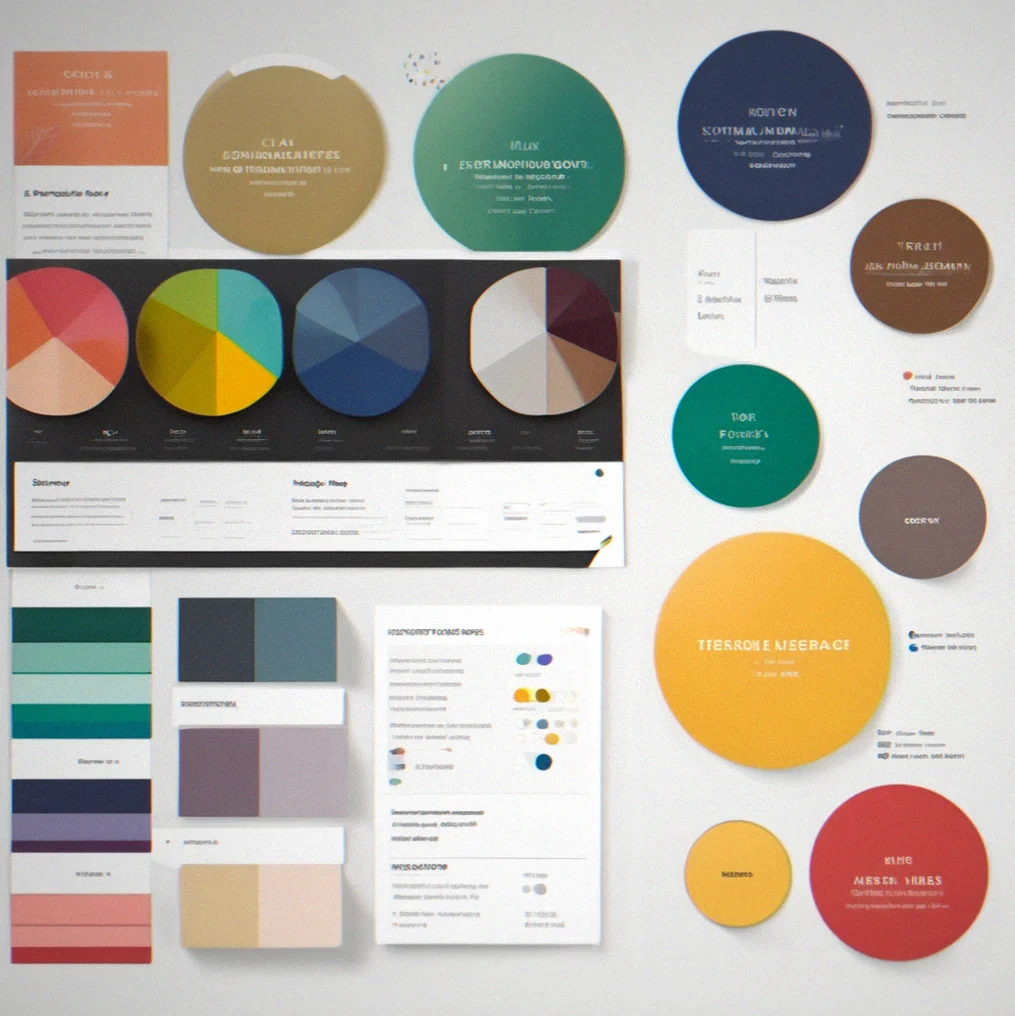 Color palette with your primary, secondary, and neutral colors all lined up with their hex codes next to them. You also get semantic labels built in for success states, warnings, and errors