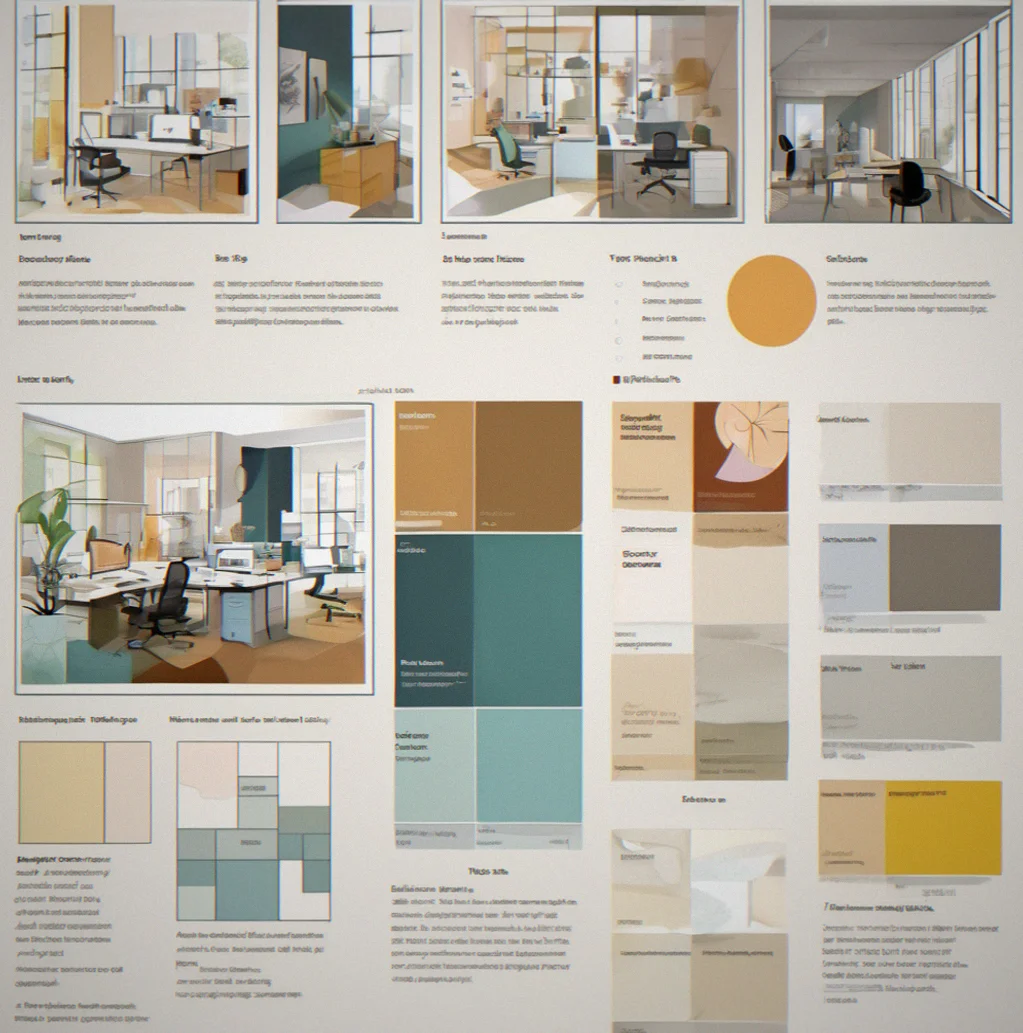 Design tokens panel showing type scale, color palette, and spacing values organized hierarchically