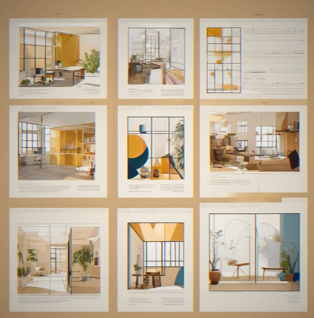 Layout grid showing baseline alignment with consistent spacing intervals and component placement